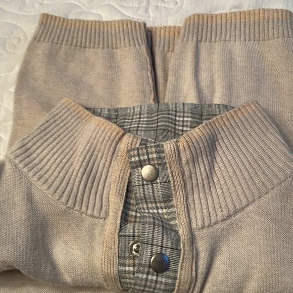 QED Brigham pullover oatmeal sweater. Cashmere blend Size Large - Picture 4 of 6